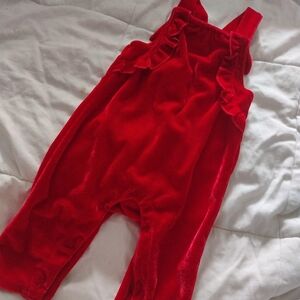 wonder nation Red Velvet Ruffle Romper